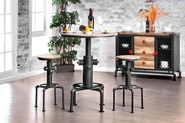 Foskey 3 Pc Bar Table Set - Furniture 4 Less Outlet (Salinas,CA)