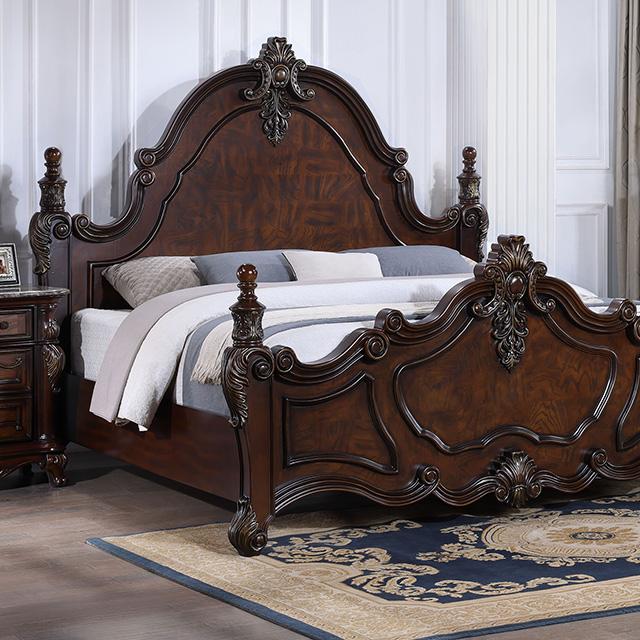 Francione E.King & Queen Bed White & Chrome - Furniture 4 Less Outlet (Salinas,CA)