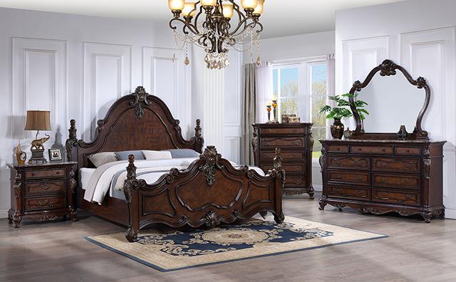 Francione E.King & Queen Bed White & Chrome - Furniture 4 Less Outlet (Salinas,CA)