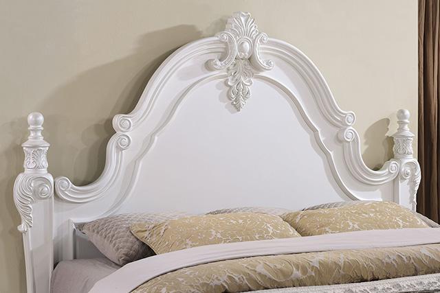 Francione Bed Chrome & Cherry - Furniture 4 Less Outlet (Salinas,CA)