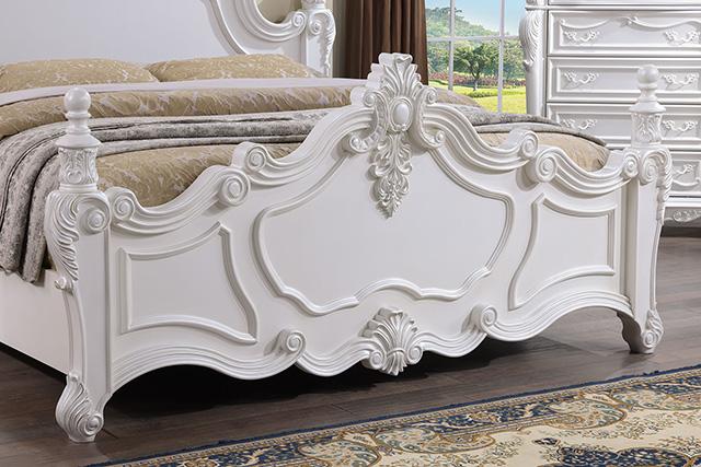 Francione Bed Chrome & Cherry - Furniture 4 Less Outlet (Salinas,CA)