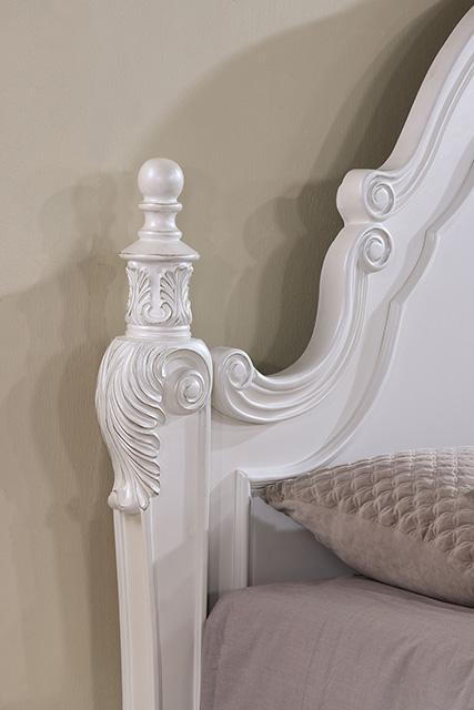 Francione Bed Chrome & Cherry - Furniture 4 Less Outlet (Salinas,CA)
