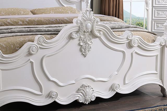Francione Bed Chrome & Cherry - Furniture 4 Less Outlet (Salinas,CA)