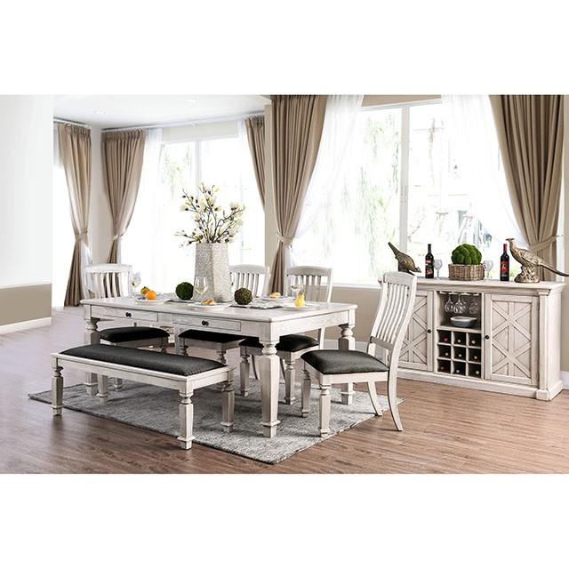 Georgia 6 Pc Dining Table Set with Bench - Furniture 4 Less Outlet (Salinas,CA)