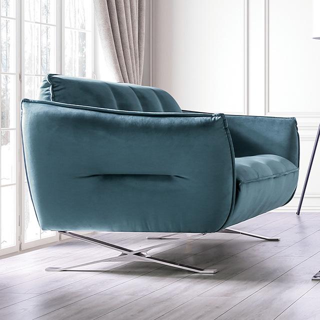 Civellutino Loveseat Teal - Furniture 4 Less Outlet (Salinas,CA)