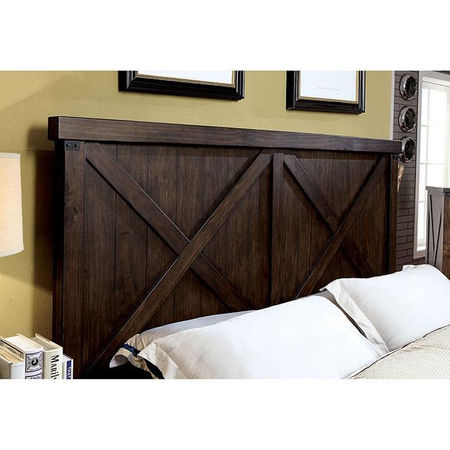Bianca Dark Walnut E.King Bed - Furniture 4 Less Outlet (Salinas,CA)