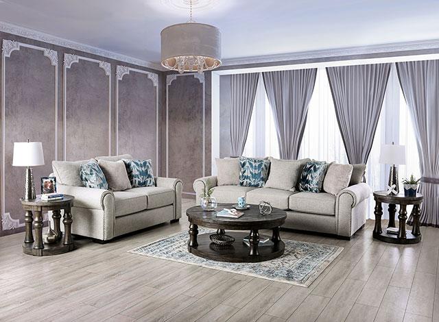 LAREDO Sofa, Beige - Furniture 4 Less Outlet (Salinas,CA)