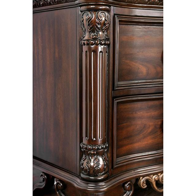 Menodora Brown Cherry Night Stand - Furniture 4 Less Outlet (Salinas,CA)