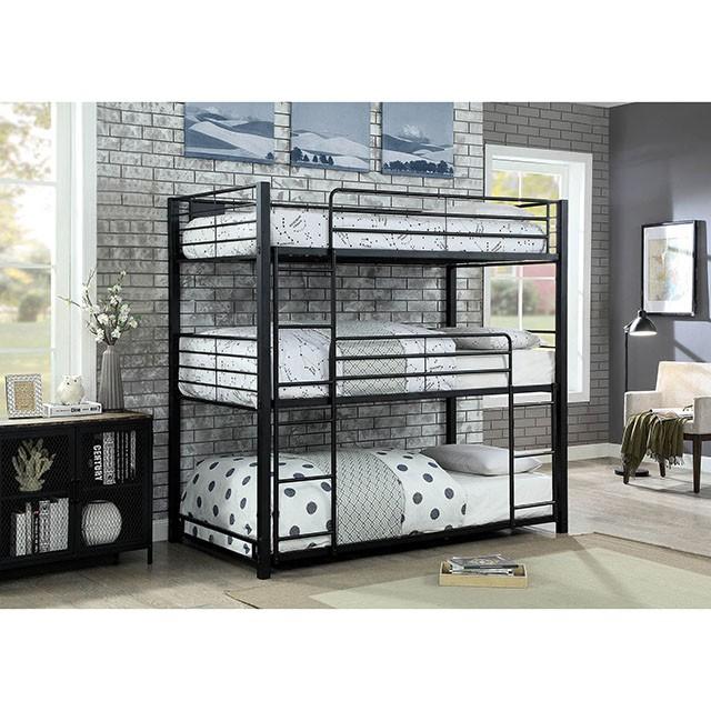 Olga I Antique Black Full/Full Bunk Bed - Furniture 4 Less Outlet (Salinas,CA)
