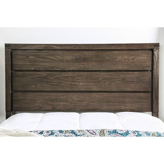 Rexburg Wire-Brushed Rustic Brown E.King & Full Bed - Furniture 4 Less Outlet (Salinas,CA)