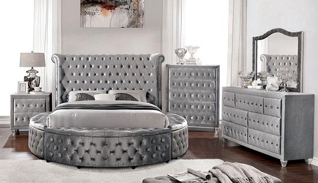 SANSOM Queen Bed, Gray - Furniture 4 Less Outlet (Salinas,CA)