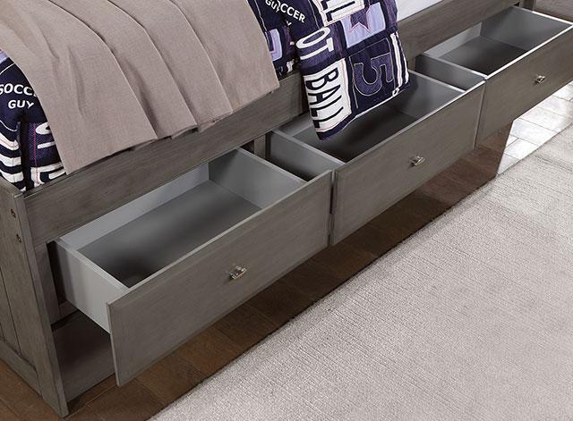 TIBALT Full DayBed w/ Trundle, Dark Gray - Furniture 4 Less Outlet (Salinas,CA)