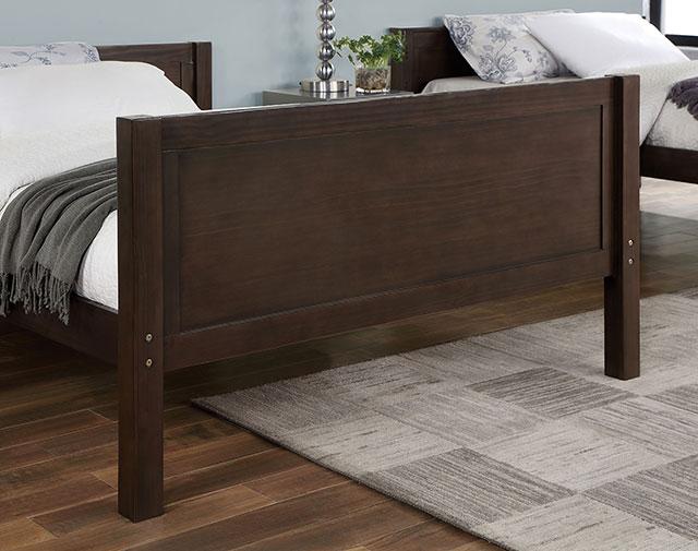 STAMOS Full/Full, Twin/Full, & Twin/twin Bunk Bed, Walnut - Furniture 4 Less Outlet (Salinas,CA)
