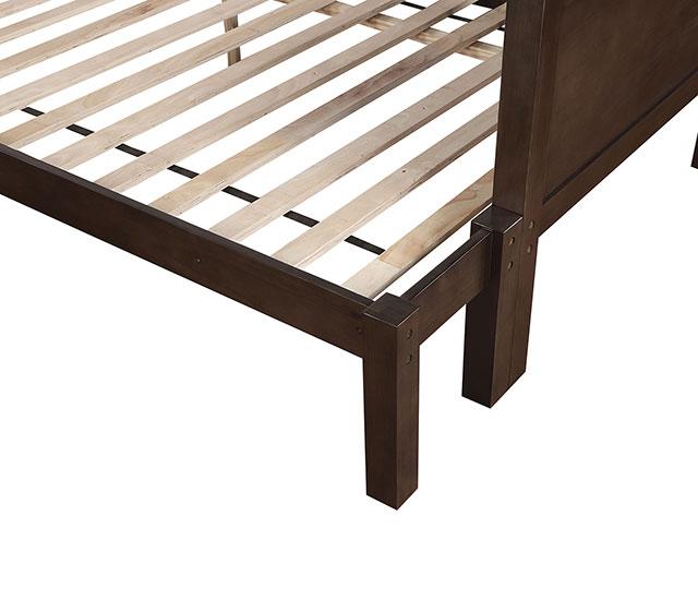 STAMOS Full/Full, Twin/Full, & Twin/twin Bunk Bed, Walnut - Furniture 4 Less Outlet (Salinas,CA)