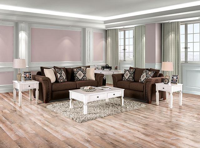 BELSIZE Sofa, Chocolate/Tan - Furniture 4 Less Outlet (Salinas,CA)