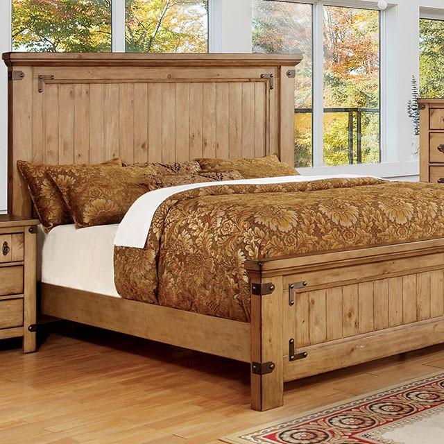 PIONEER Weathered Elm Cal.King, E.KIng, & Queen Bed - Furniture 4 Less Outlet (Salinas,CA)