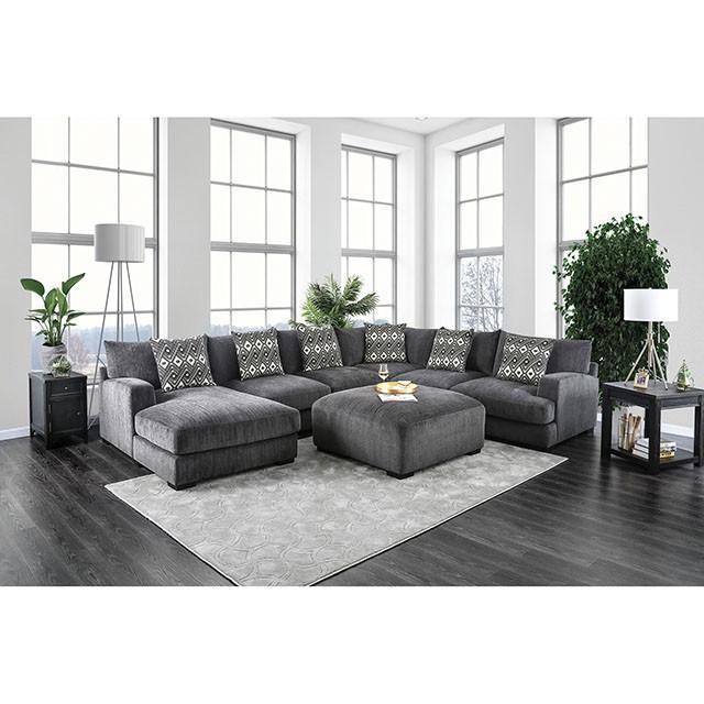 Kaylee Gray U-Shaped Sectional - Furniture 4 Less Outlet (Salinas,CA)