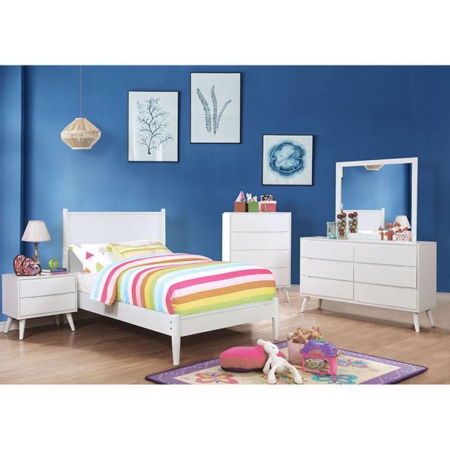 LENNART II Black & White Cal.King, E.King, Full, Queen, Twin Bed - Furniture 4 Less Outlet (Salinas,CA)