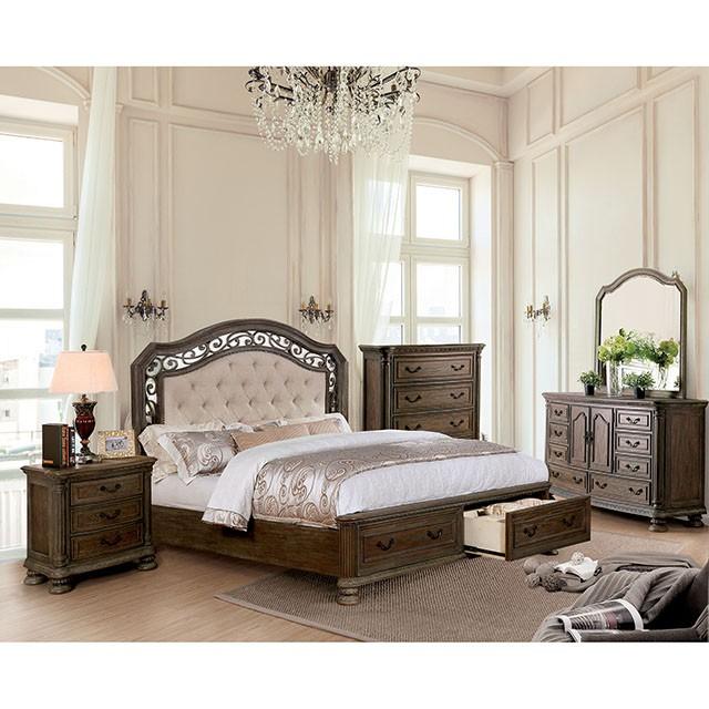 Persephone Rustic Natural Tone Night Stand - Furniture 4 Less Outlet (Salinas,CA)