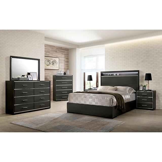 Camryn Warm Gray E.King Bed - Furniture 4 Less Outlet (Salinas,CA)