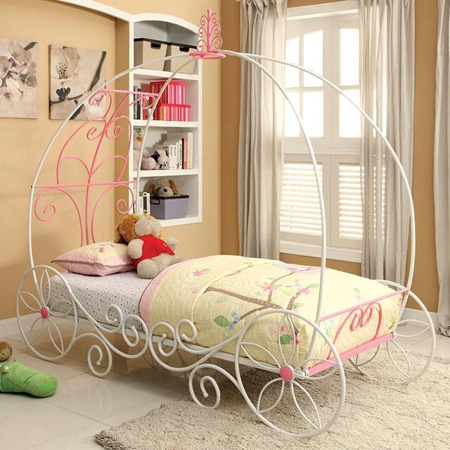 Enchant Bed Pink & White - Furniture 4 Less Outlet (Salinas,CA)