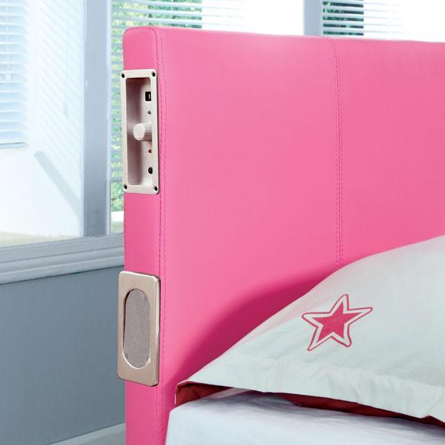 Evans Bed Espresso & Pink - Furniture 4 Less Outlet (Salinas,CA)