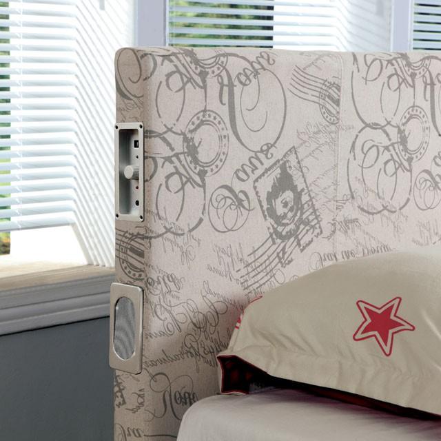 Evans E.King & Cal.King Bed Espressso, White, & Camel - Furniture 4 Less Outlet (Salinas,CA)