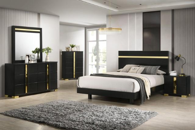 Lillestrom E.King, Queen, Full, & Full Bed Black & White - Furniture 4 Less Outlet (Salinas,CA)