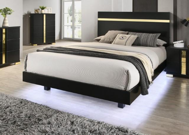 Lillestrom E.King, Queen, Full, & Full Bed Black & White - Furniture 4 Less Outlet (Salinas,CA)