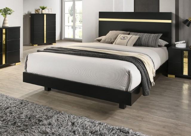 Lillestrom E.King, Queen, Full, & Full Bed Black & White - Furniture 4 Less Outlet (Salinas,CA)