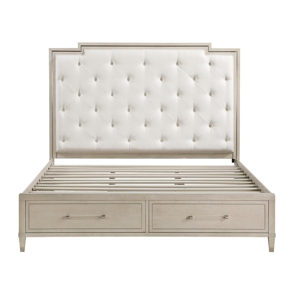 Genoa California King & Eastern King Platform Bed with Footboard Storage - Furniture 4 Less Outlet (Salinas,CA)