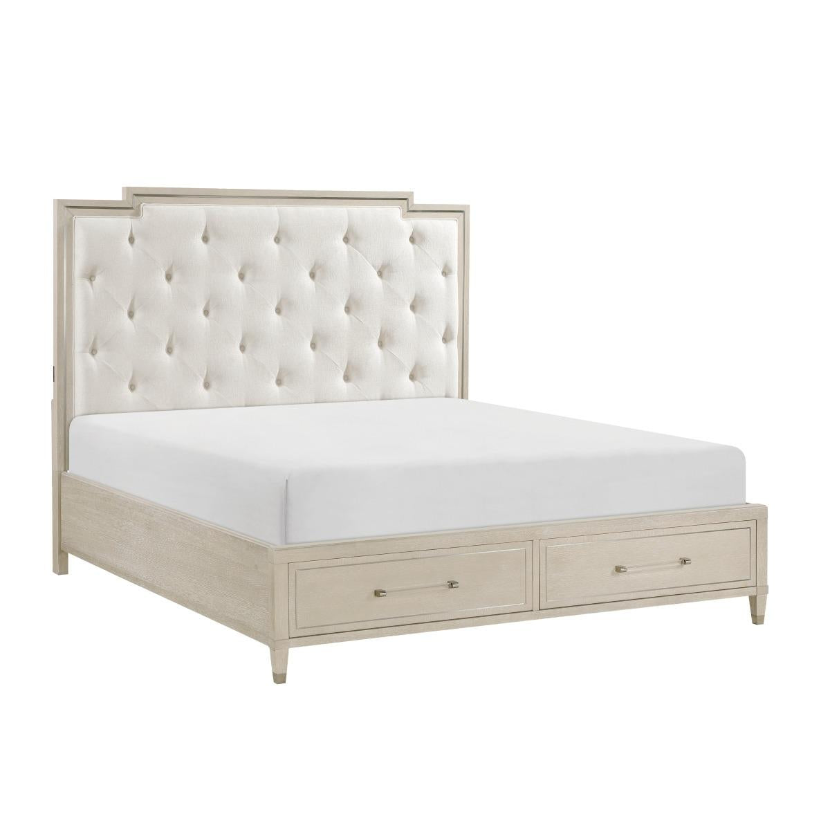 Genoa California King & Eastern King Platform Bed with Footboard Storage - Furniture 4 Less Outlet (Salinas,CA)