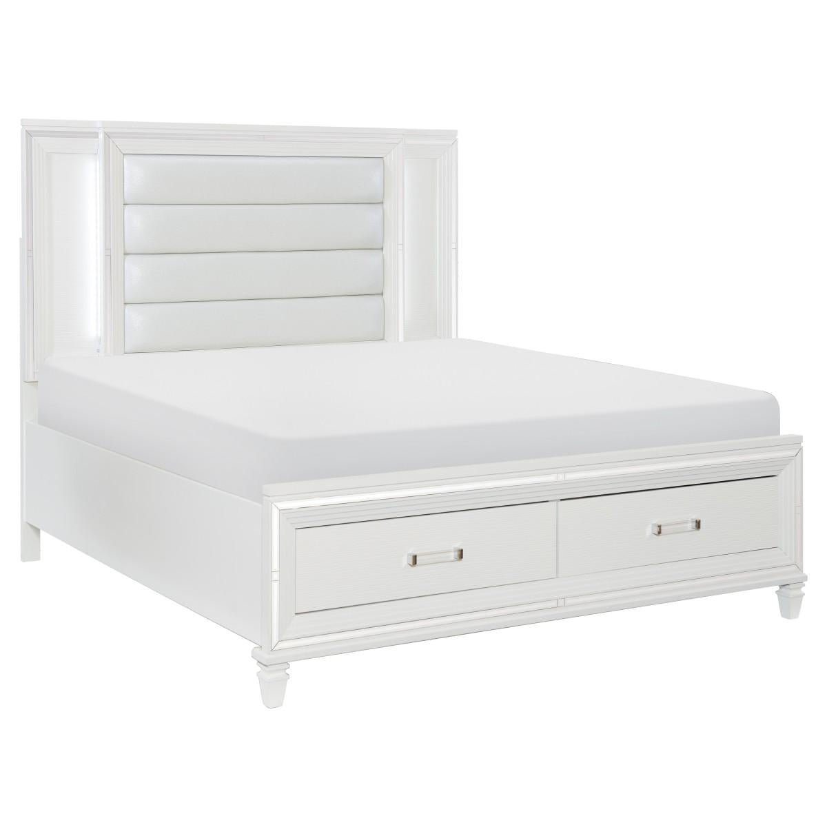 Tamsin Bed Set White & Gray - Furniture 4 Less Outlet (Salinas,CA)