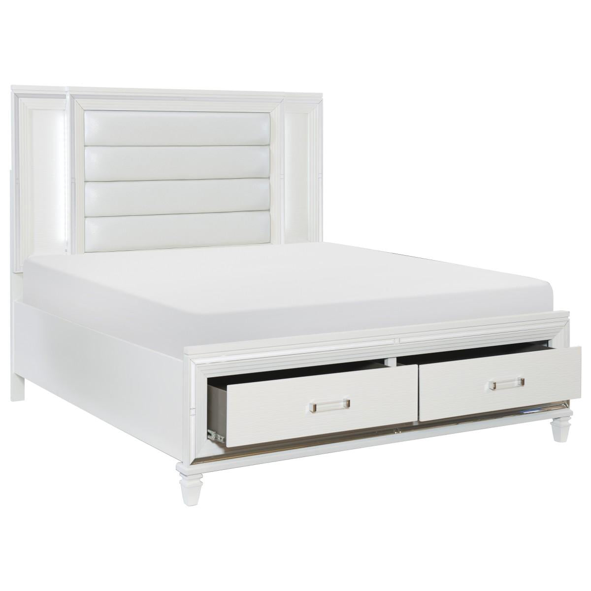 Tamsin Bed Set White & Gray - Furniture 4 Less Outlet (Salinas,CA)