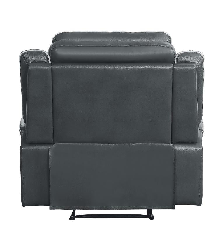 Darwan Lay Flat Recliner in Dark Gray - Furniture 4 Less Outlet (Salinas,CA)