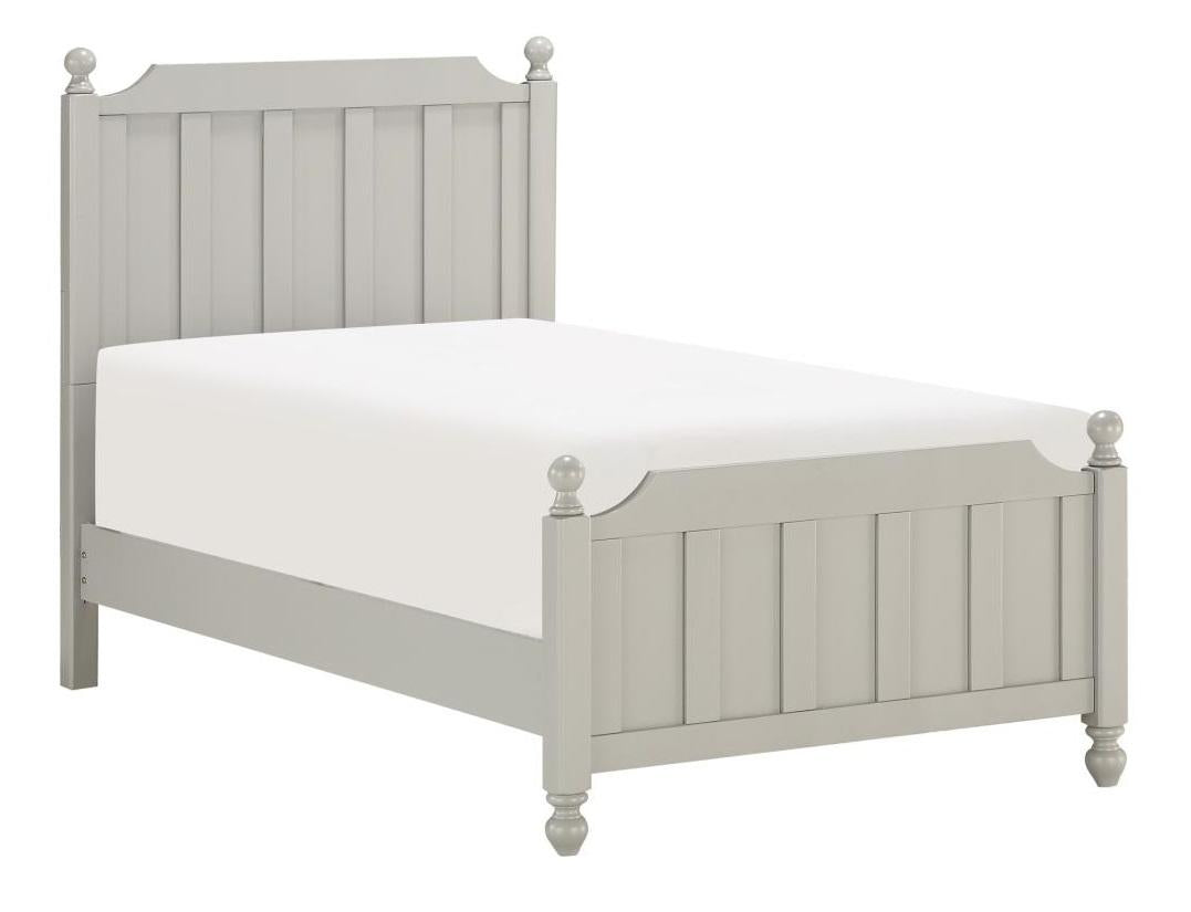 Wellsummer Twin Panel Bed in Gray 1803GYT-1 - Furniture 4 Less Outlet (Salinas,CA)