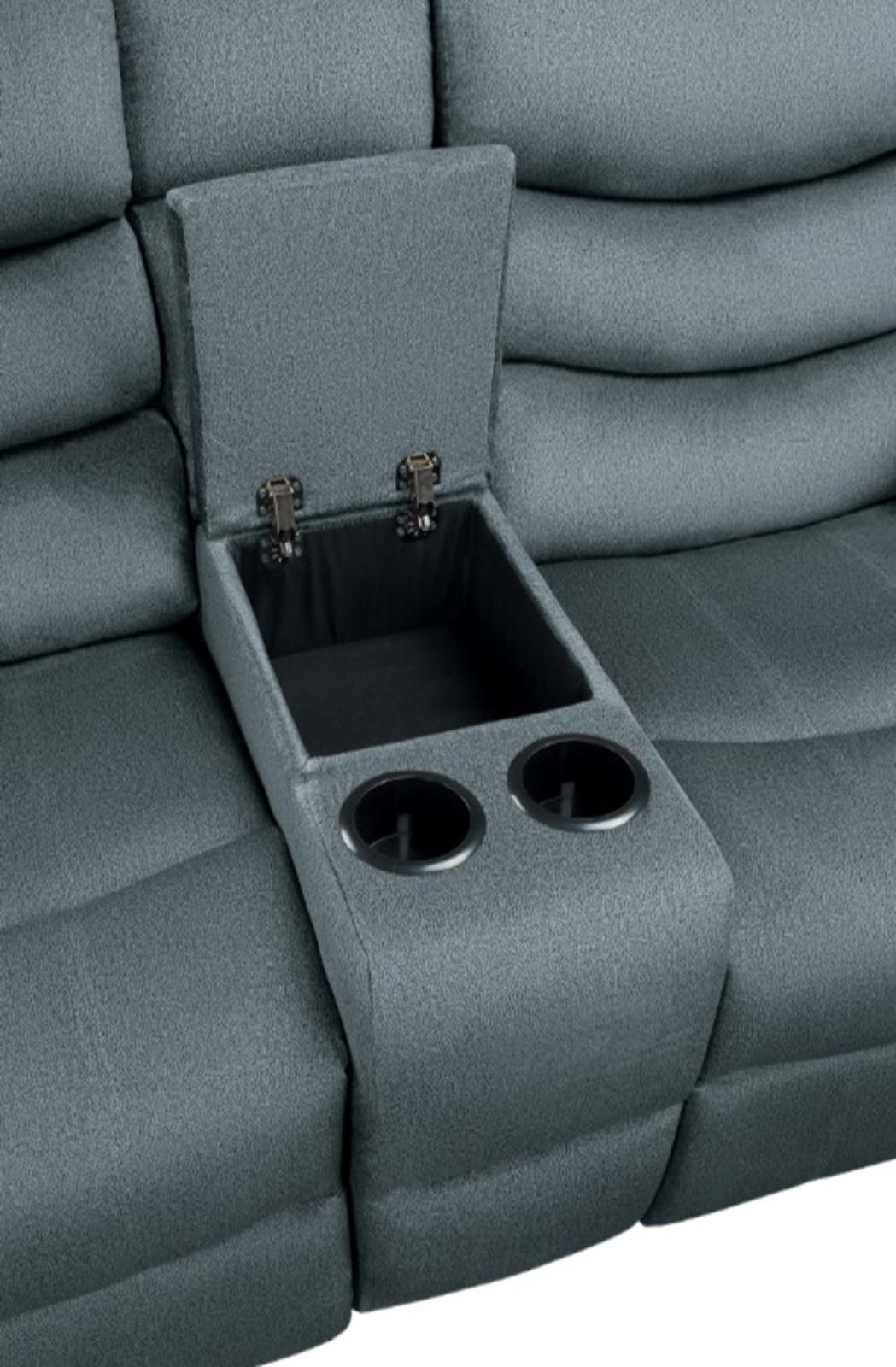 Discus Double Reclining Loveseat in Gray 9526GY-2 - Furniture 4 Less Outlet (Salinas,CA)
