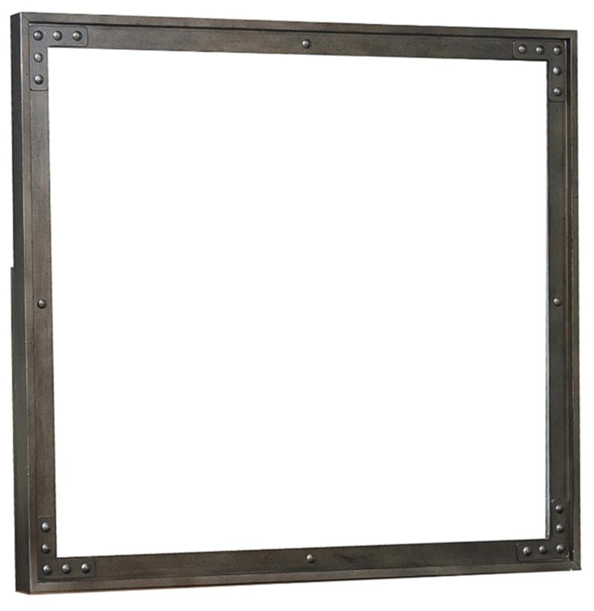 Holverson Mirror in Rustic Brown & Gunmetal 1715-6 - Furniture 4 Less Outlet (Salinas,CA)