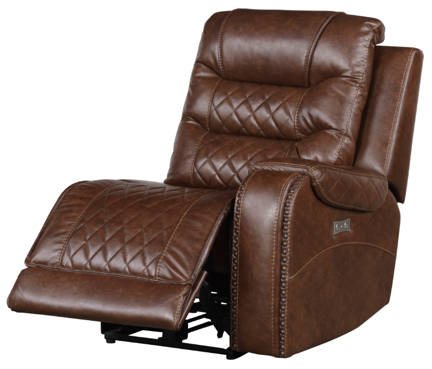Putnam Power Right Side Reclining Chair with USB Port in Brown 9405BR-RRPW - Furniture 4 Less Outlet (Salinas,CA)