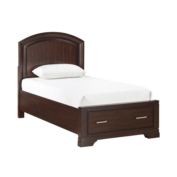 1520CHT-1-Youth (3) Twin Platform Bed with Footboard Storage - Furniture 4 Less Outlet (Salinas,CA)
