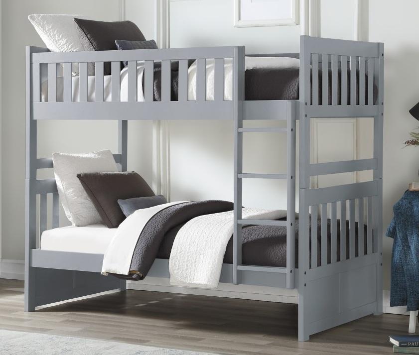 Orion Twin/Twin Bunk Bed in Gray B2063-1 - Furniture 4 Less Outlet (Salinas,CA)