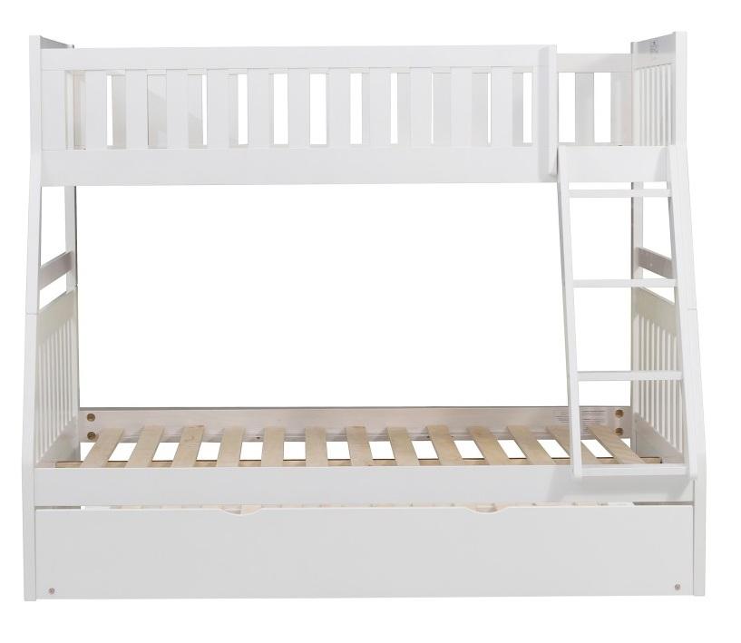Galen Twin/Full Bunk Bed w/ Twin Trundle in White B2053TFW-1R - Furniture 4 Less Outlet (Salinas,CA)