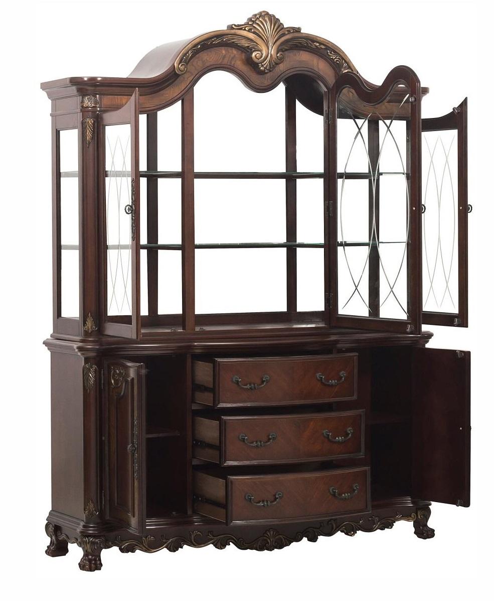 Deryn Park Buffet and Hutch in Dark Cherry 2243-50 - Furniture 4 Less Outlet (Salinas,CA)