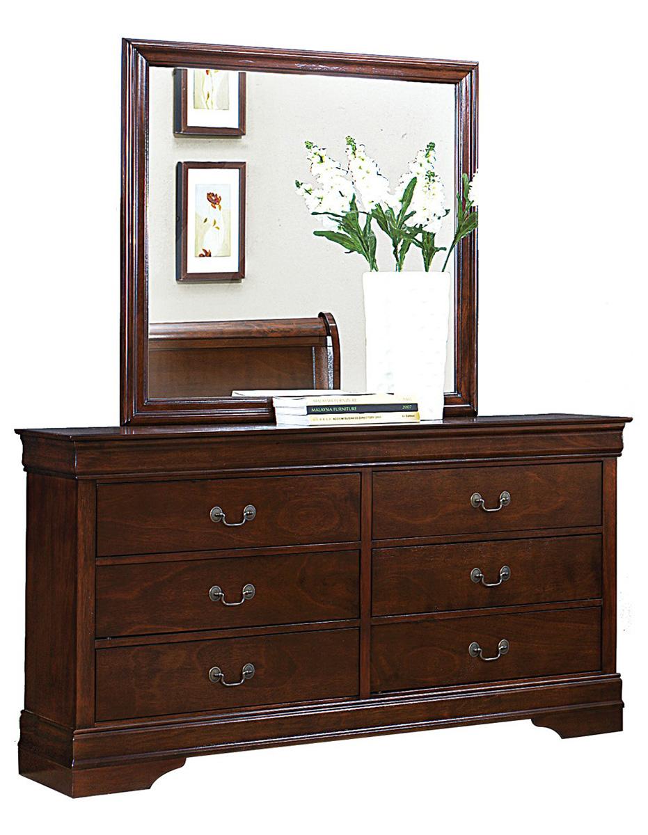 Mayville Mirror in Brown Cherry 2147-6 - Furniture 4 Less Outlet (Salinas,CA)