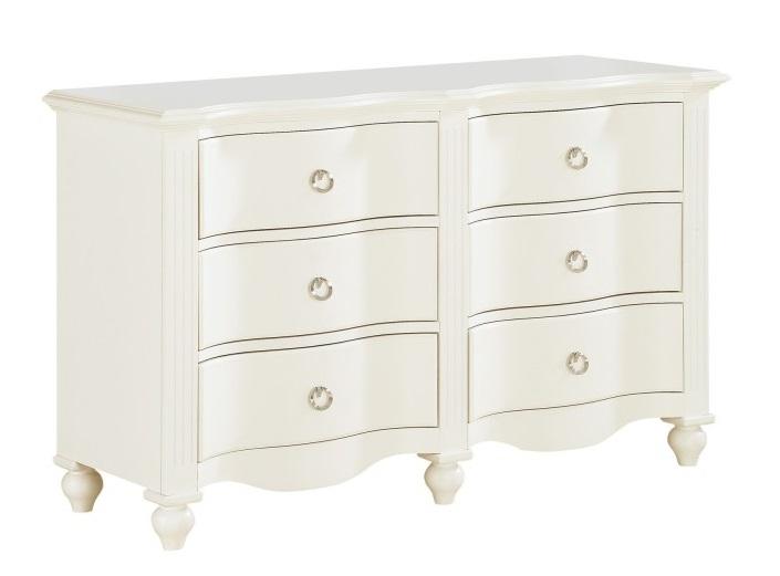 Meghan 6 Drawer Dresser in White 2058WH-5 - Furniture 4 Less Outlet (Salinas,CA)