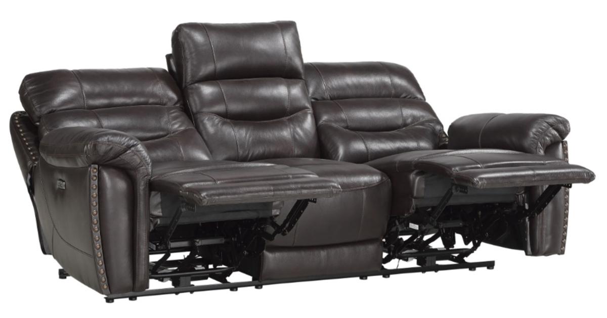 Lance Power Double Reclining Sofa with Power Headrests in Brown 9527BRW-3PWH - Furniture 4 Less Outlet (Salinas,CA)
