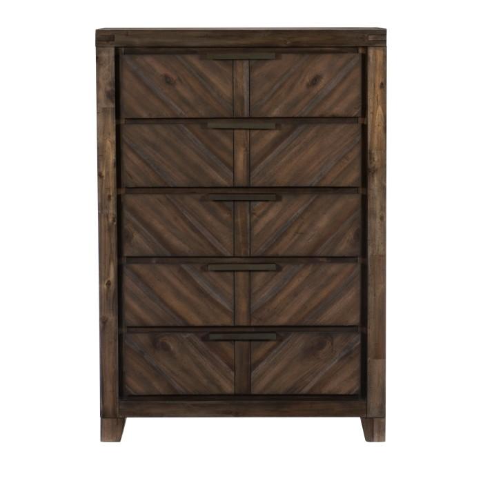 Parnell Chest in Rustic Cherry 1648-9 - Furniture 4 Less Outlet (Salinas,CA)