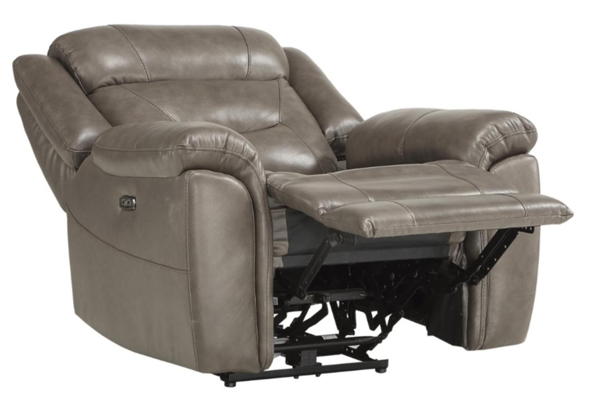 Danio Power Double Reclining Chair with Power Headrests in Brownish Gray 9528BRG-1PWH - Furniture 4 Less Outlet (Salinas,CA)