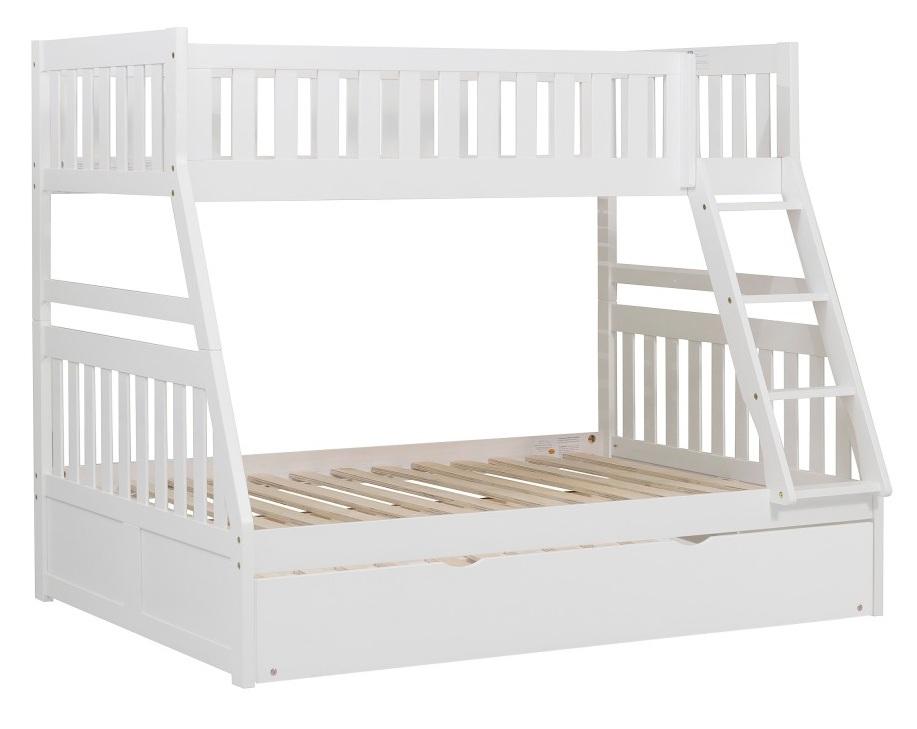 Galen Twin/Full Bunk Bed w/ Twin Trundle in White B2053TFW-1R - Furniture 4 Less Outlet (Salinas,CA)