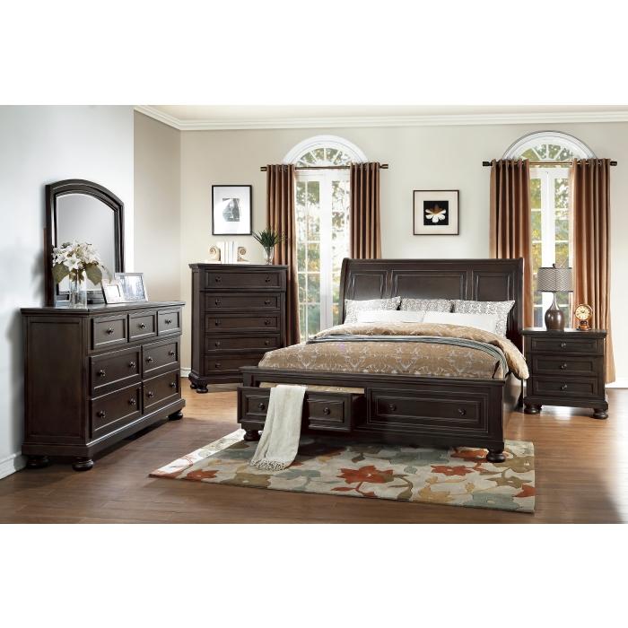 Begonia (3)California King Platform Bed with Footboard Storage - Furniture 4 Less Outlet (Salinas,CA)